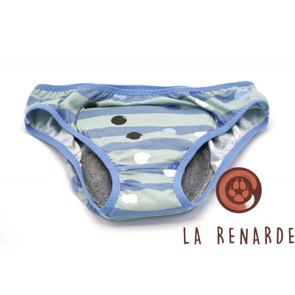 Culotte menstruelle douce confortable et absorbante motif Marine