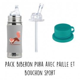 Pack Pura avec paille et bouchon sport