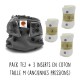 Pack d'une couche TE2 unie avec 3 inserts en coton taille M - Anciennes pressions