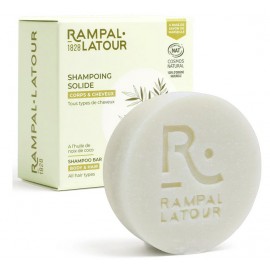 Shampoing solide tous types de cheveux Amande 80g de Rampal Latour