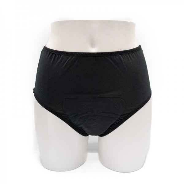 Culotte menstruelle taille haute "La Quotidienne" noire